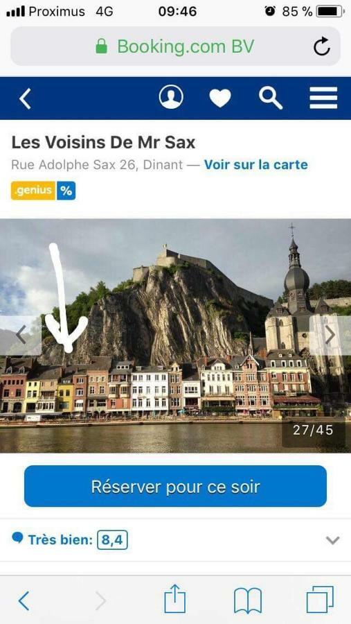 Hotel Les Voisins De Mr Sax Dinant Esterno foto